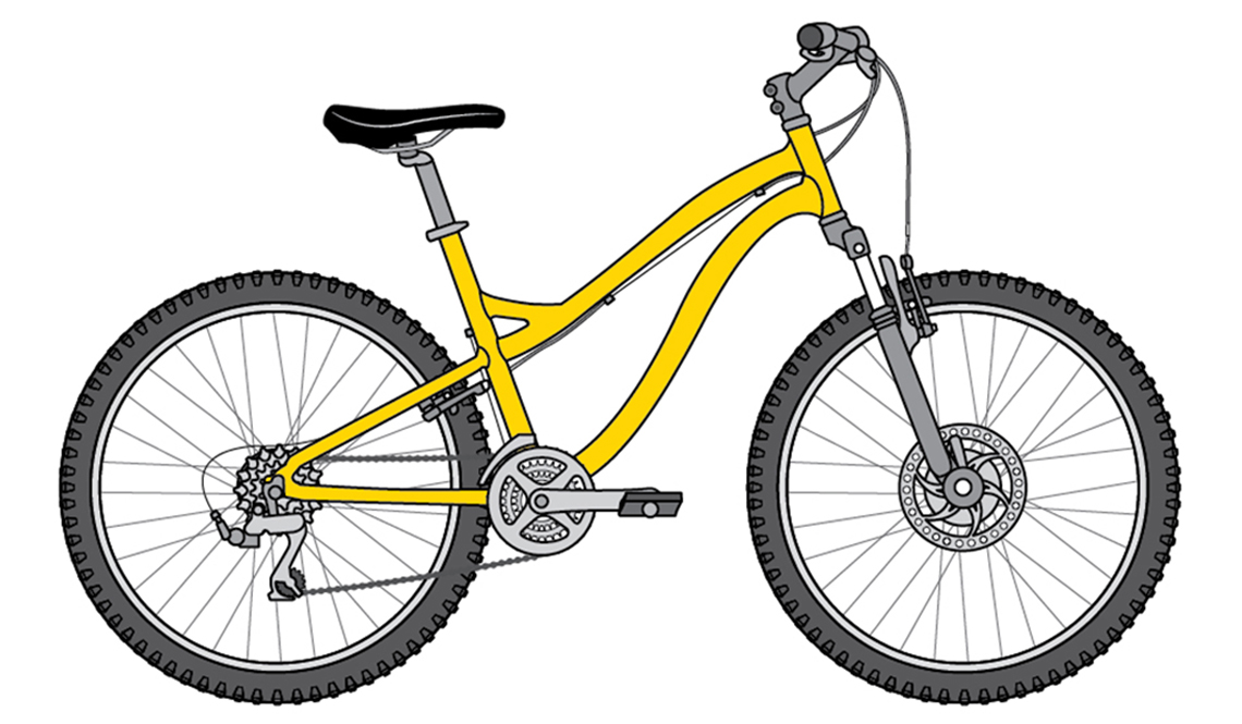 Illustration of a mountain bike